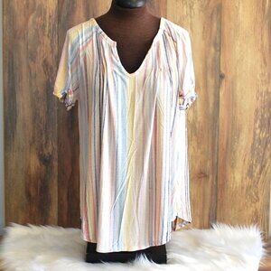 Grace & Lace Plus Size Women's Stretchy Blouse Multi Color XL